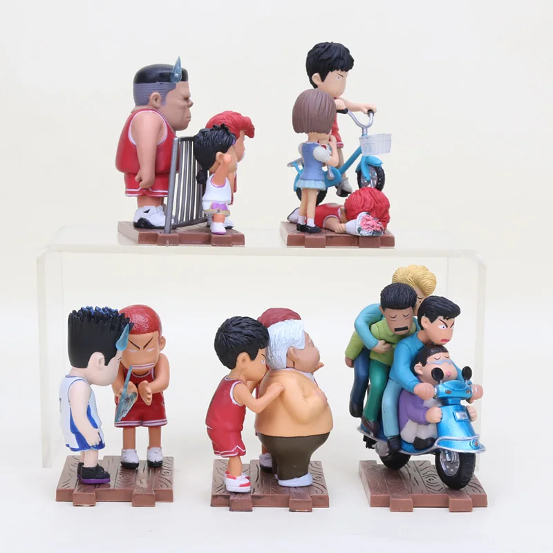 Аниме мультфильм Slam Dunk Sakuragi Hanamichi Rukawa Kaede ПВХ Фигурки коллекционные