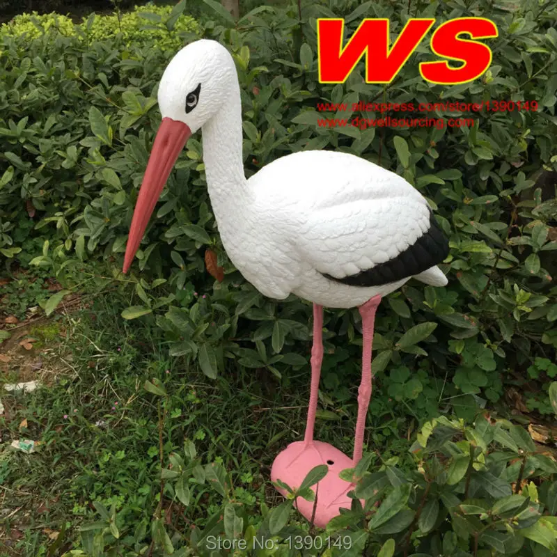 Beautiful Decorative For Your Fantastic Garden Yard Plastic Stand Bird Animal Outdoor Landscape Lawn ornament Artifical Crane |