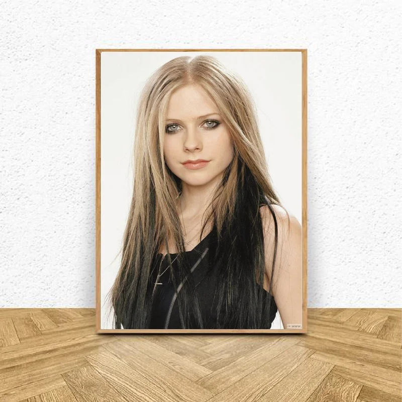 Художественный шелковый постер Avril Lavigne декор для гостиной и дома|Рисование