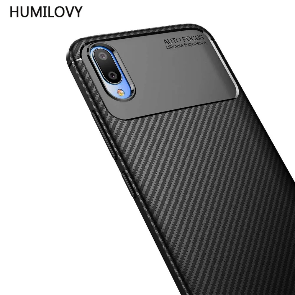 ДЛЯ Vivo V11 чехол Pro Чехол из углеродного волокна Текстура ударопрочный ТПУ задняя