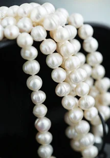 Модное Длинное Ожерелье из пресноводного натурального жемчуга Женские