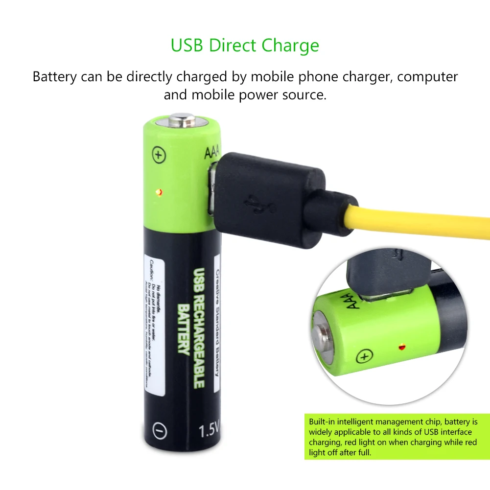 USB Перезаряжаемый 400mAh микро USB AAA батареи кабель зарядное устройство игрушки удаленные аккумуляторы с контроллером литий-полимерный аккумулятор