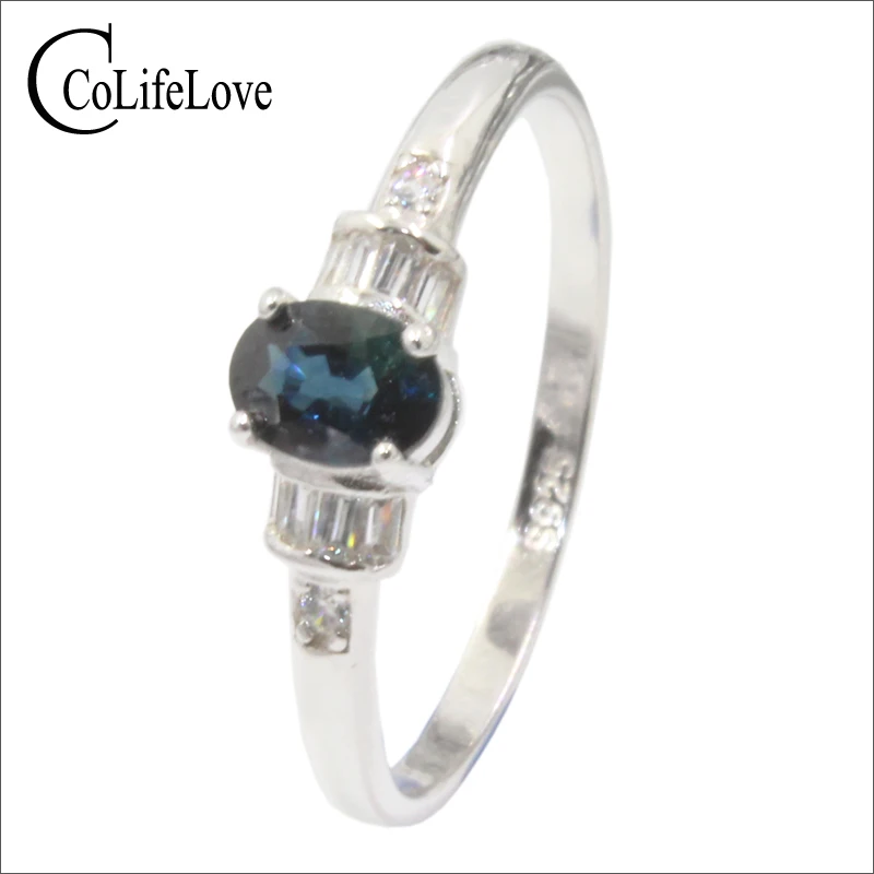 Реальная лампа 4 мм * 6 натуральная темно-синяя для помолвки подарок на день