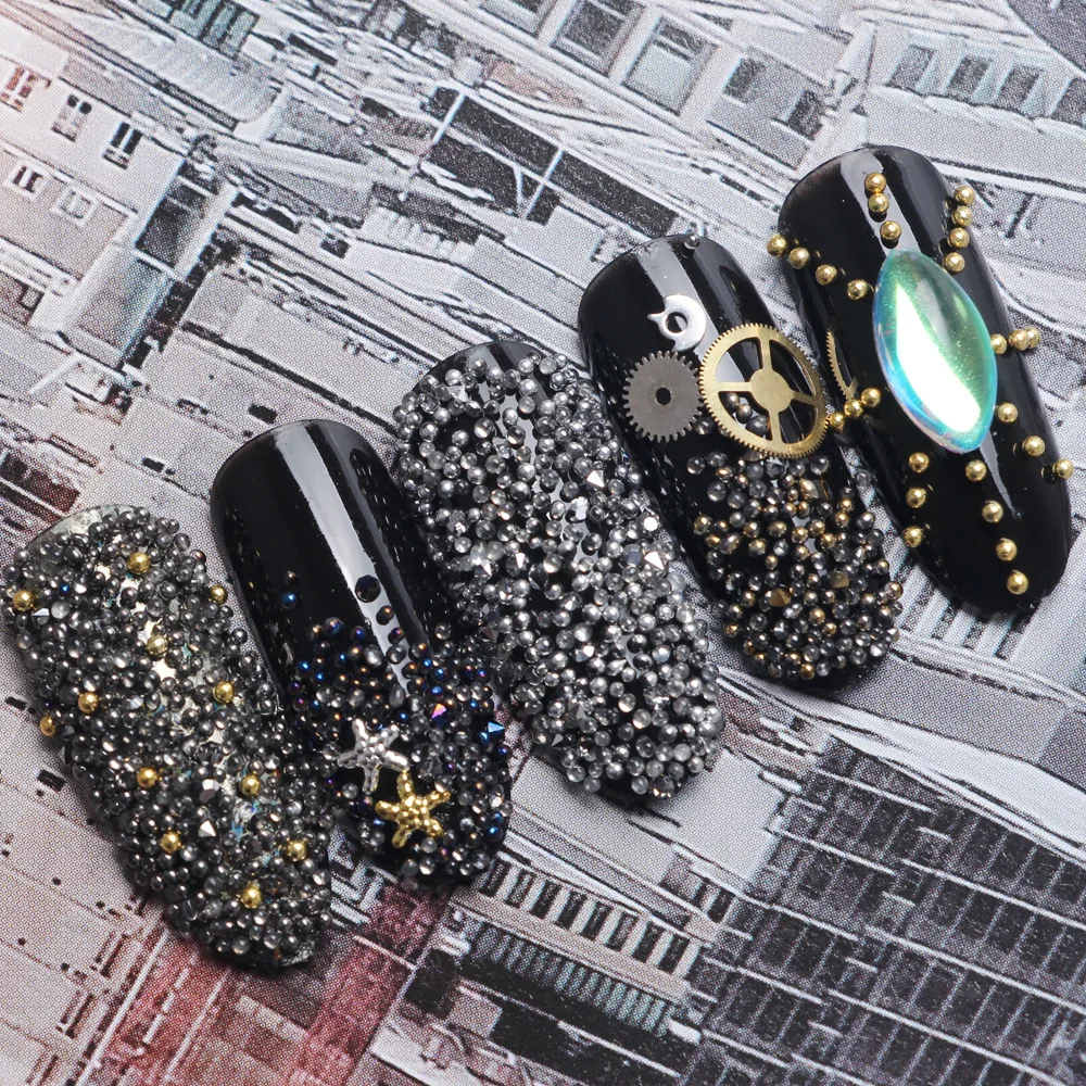 Новинка 5000 шт./кор. Волшебные бусины хрустальные песочные Стразы для ногтей 3D