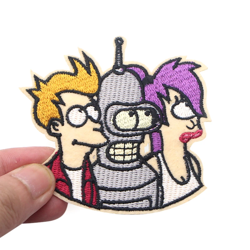 Futurama мультфильм DIY вышитые железные нашивки одежда аппликации Косплей Джерси кошелек сумка брошь в виде ботинка стикер E0111