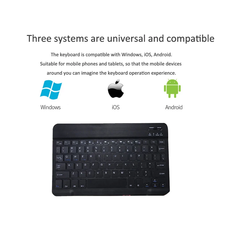 Ультра тонкий Мини Портативный Bluetooth беспроводная клавиатура для iOS Android Windows