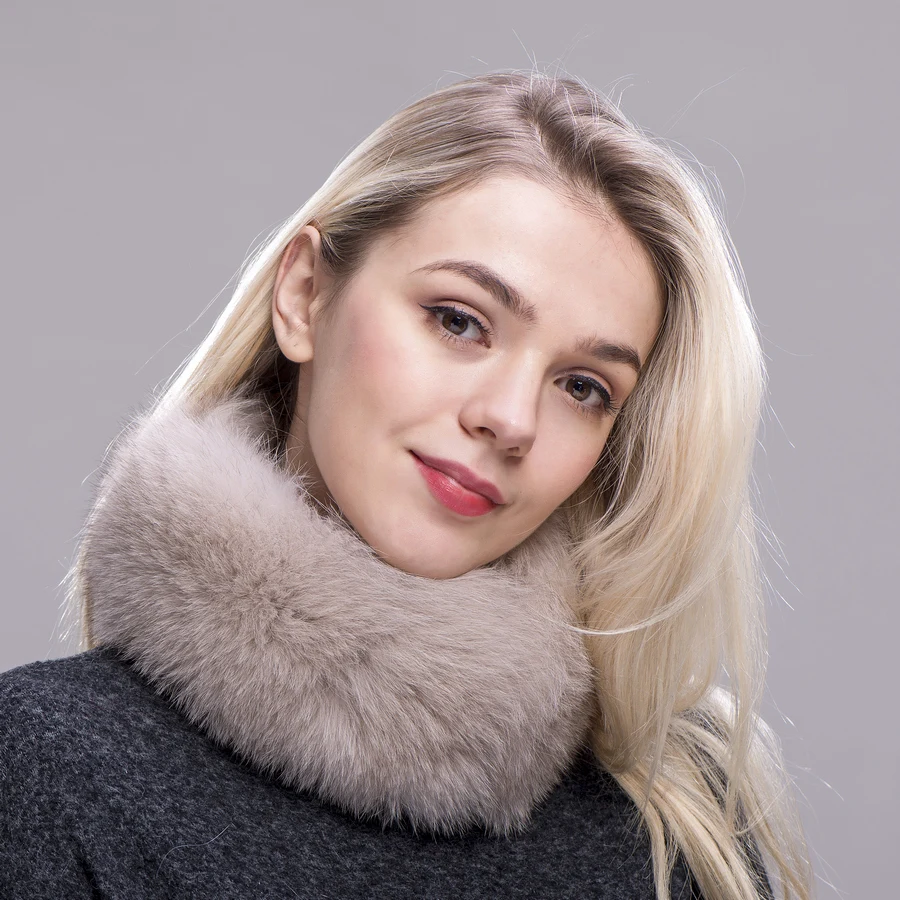 ZDFURS хит продаж воротник из натурального Лисьего меха черный женский шарф шаль