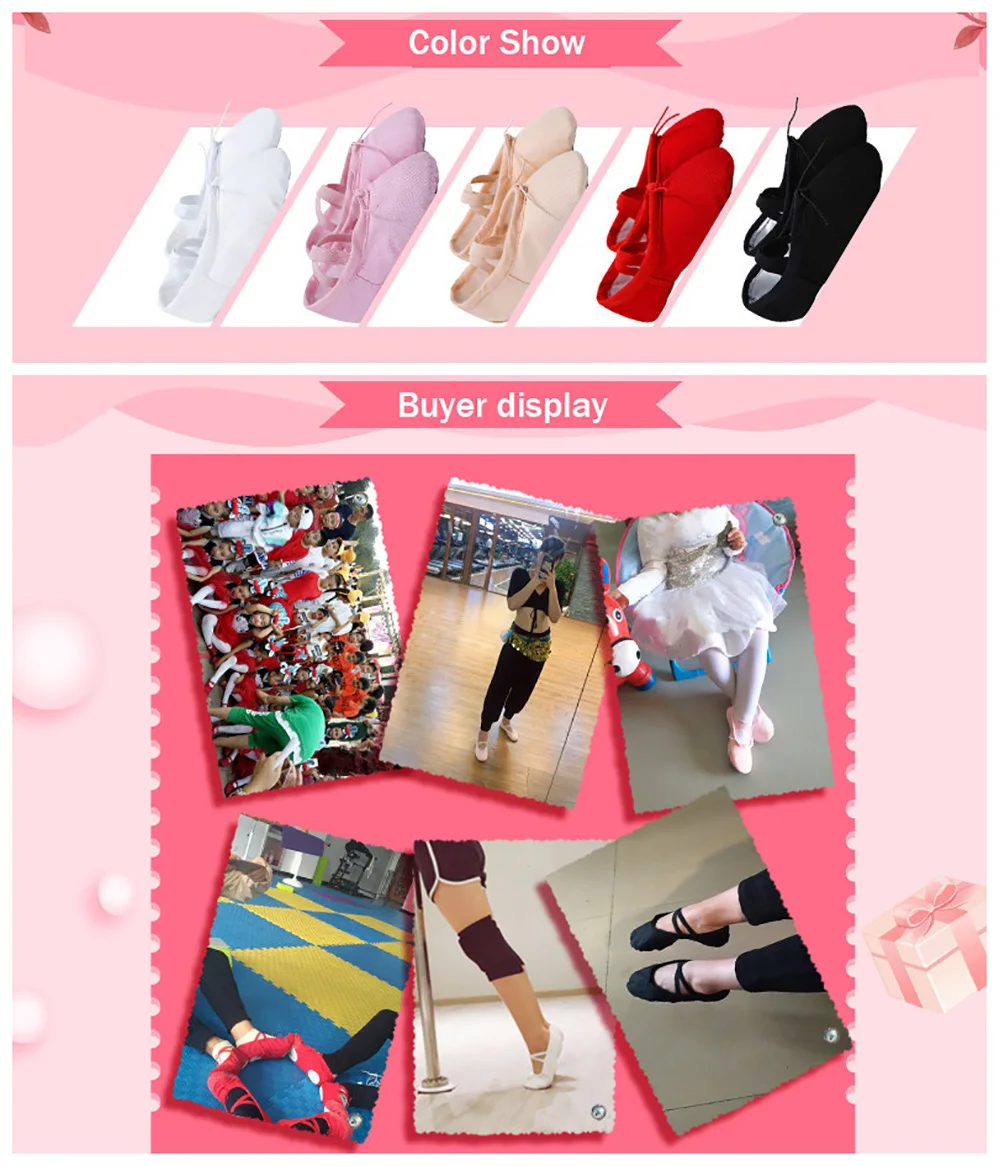 USHINE/EU22-45; парусиновая обувь черного цвета для йоги; Zapatos De Punta De; Балетные тапочки; балетная обувь для танцев для девочек; детей; женщин