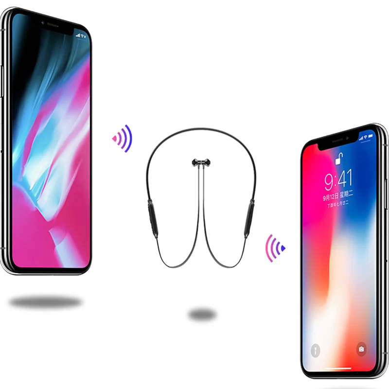 Спортивные Bluetooth Наушники Беспроводные с микрофоном стерео гарнитура регулятор