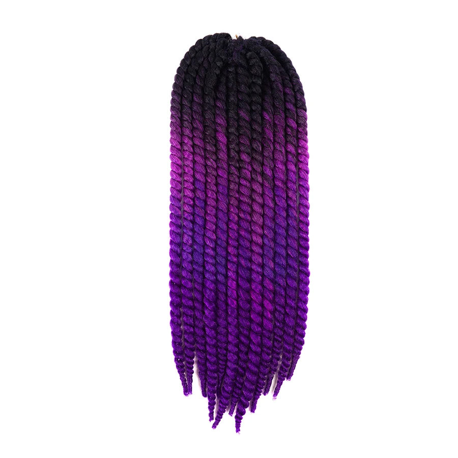 Qphair Ombre Mambo Гавана завивка, плетение волос Вязание Крючком Твист косы синтетический черный блонд седой высокая температура наращивание волос