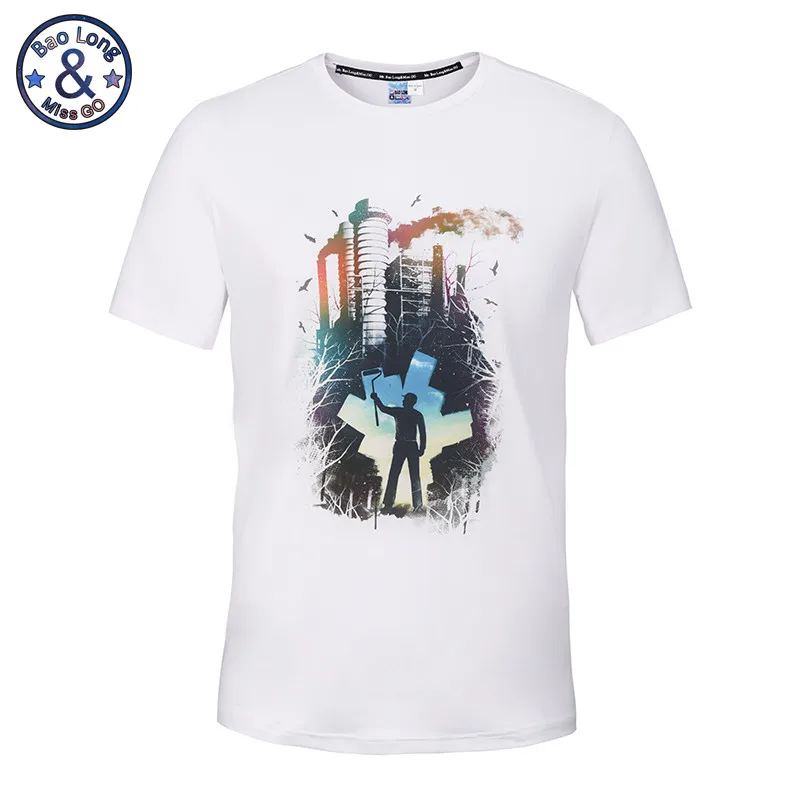 2017 Brand Famous Men Top quality t shirt cool design Loose Big Yards Short Sleeve tee homme Casual Tshirt | Мужская одежда