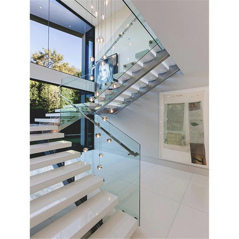 Современный Стальной Стрингер белый деревянный лестничный протектор для