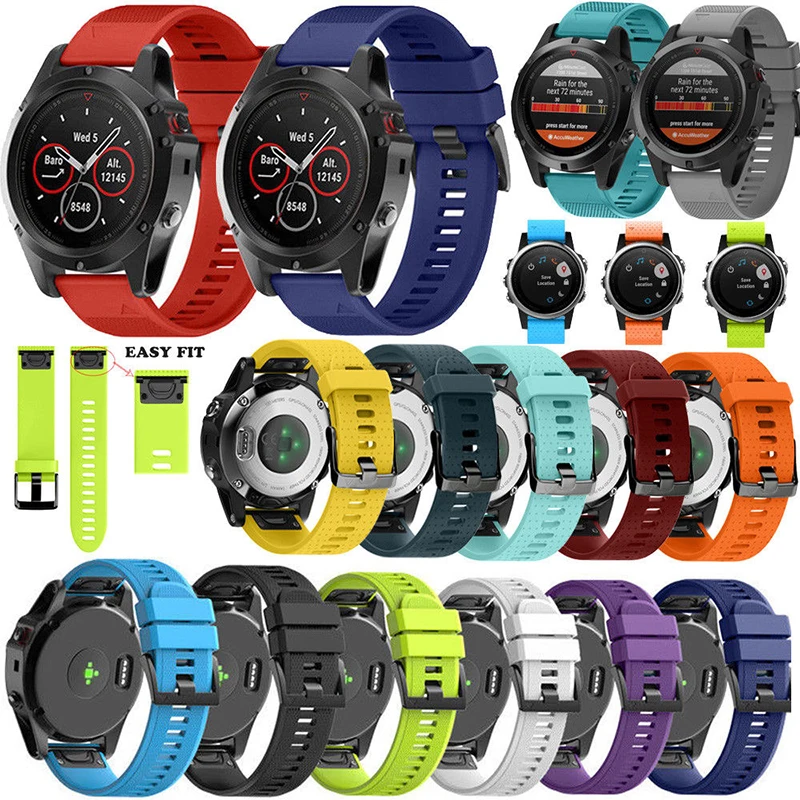 Сменный силиконовый ремешок для Garmin Fenix 5/5X/3/3HR/S60|Ремешки часов| |