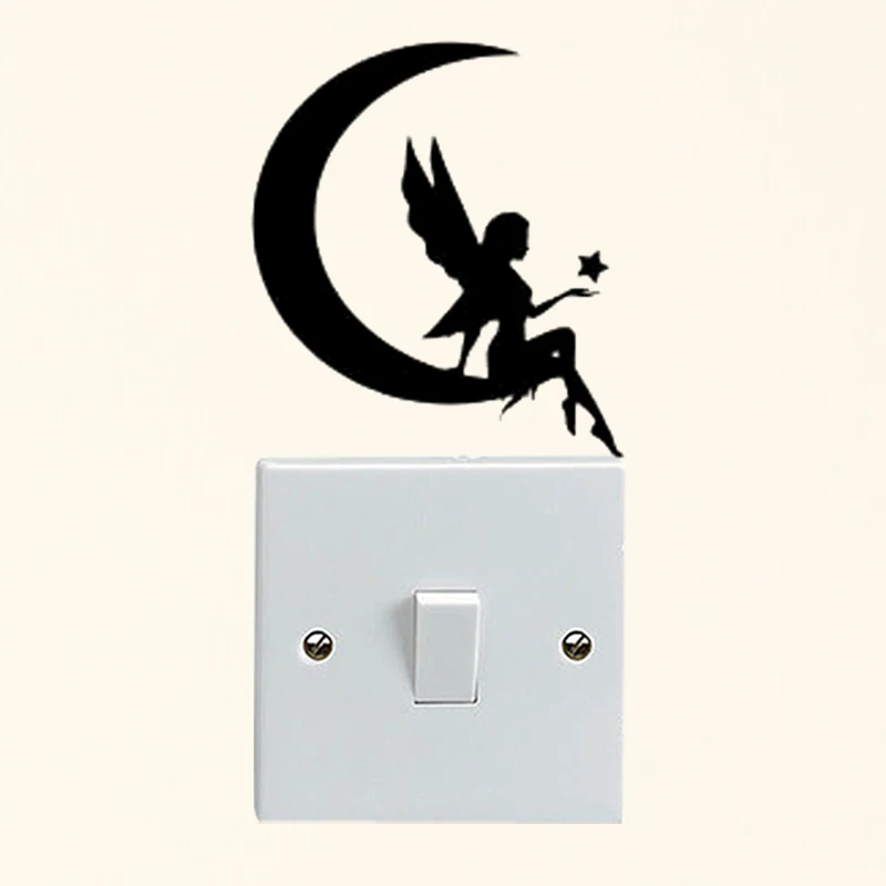 Фея Спальня домашний Декор стены Стикеры винил светильник переключатель