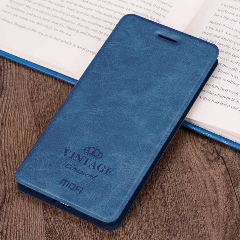 Mofi для Xiaomi Redmi Note 6 Pro чехол Роскошный флип из искусственной кожи чехол для телефона s для Xiaomi Redmi Note 6 Pro Чехол-подставка - Цвет: Темно-синий