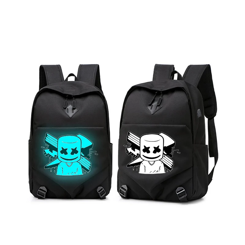 CG5263 DJ Marshmello, школьные сумки, Подростковый рюкзак для мальчиков, Usb зарядка для девочек, Светящийся рюкзак для ноутбука, рюкзак для путешествий, рюкзак для книг - Цвет: CG5263