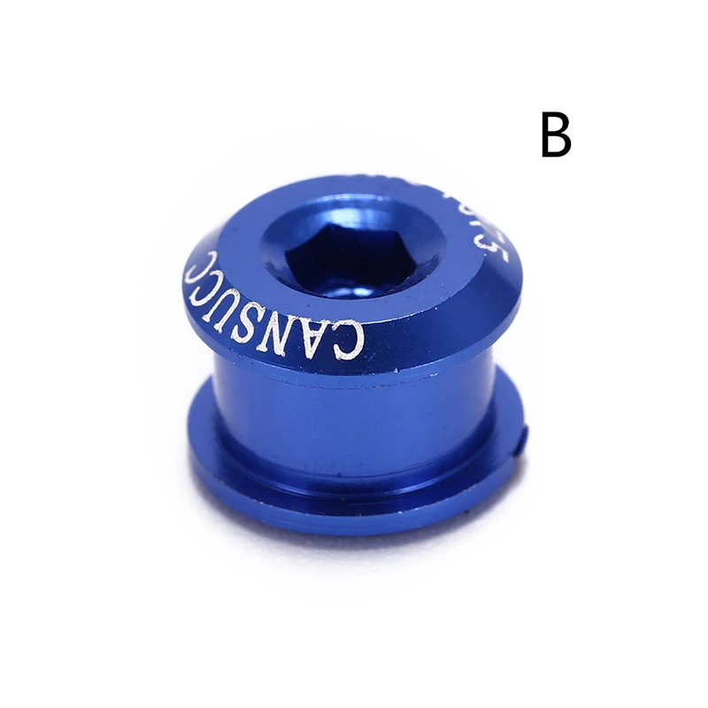 blue5mm 7075 сплав cnc цепи кольцо колеса болт дорожный велосипед винты для дисков для коленчатого набора - Цвет: blue5mm