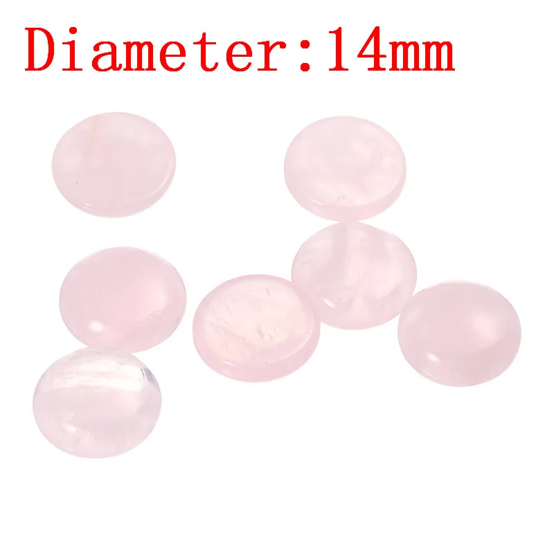 Rose Quartz LINSOIR 20 штук 14/16/18 мм Натуральный камень Кабошон Круглый бисер зеленый авантюрин тигровый глаз опал бусины из искусственных материалов для изготовления ювелирных изделий F3096 - Цвет: Rose Quartz