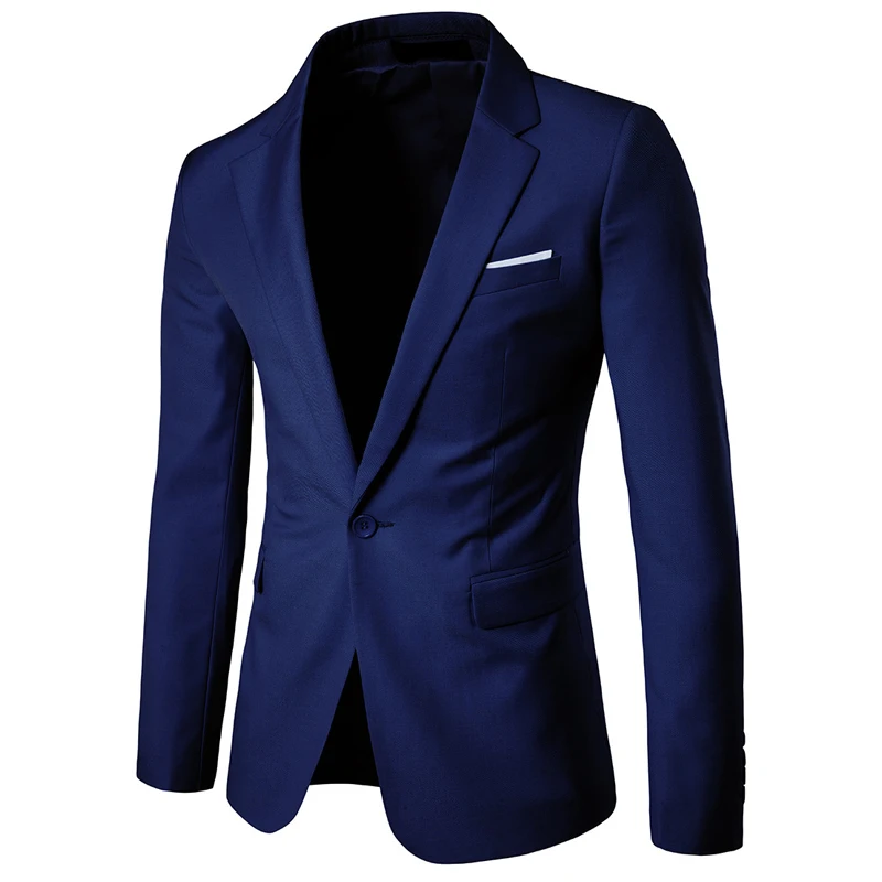 2018 новые осенние Для мужчин Блейзер модного бренда формальные Бизнес костюм