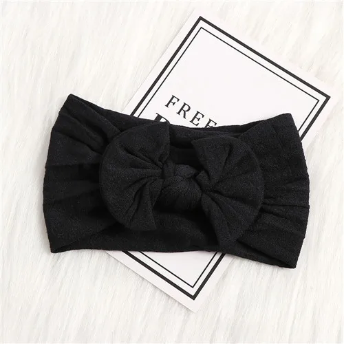 style A-12 Лидер продаж года, 1 шт., модная повязка на голову для маленьких девочек, детские кроличьи уши чалма с бантиком, нейлоновая повязка на голову, эластичная повязка на голову, головной убор - Цвет: style A-12