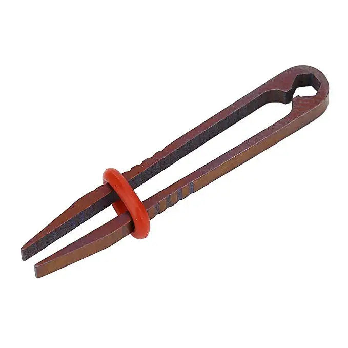 Bronze Small Открытый Мини маленький титановый сплав Trail Пинцет для удаления клещей EDC инструмент аварийный комплект для Campig Пешие прогулки - Цвет: Bronze Small