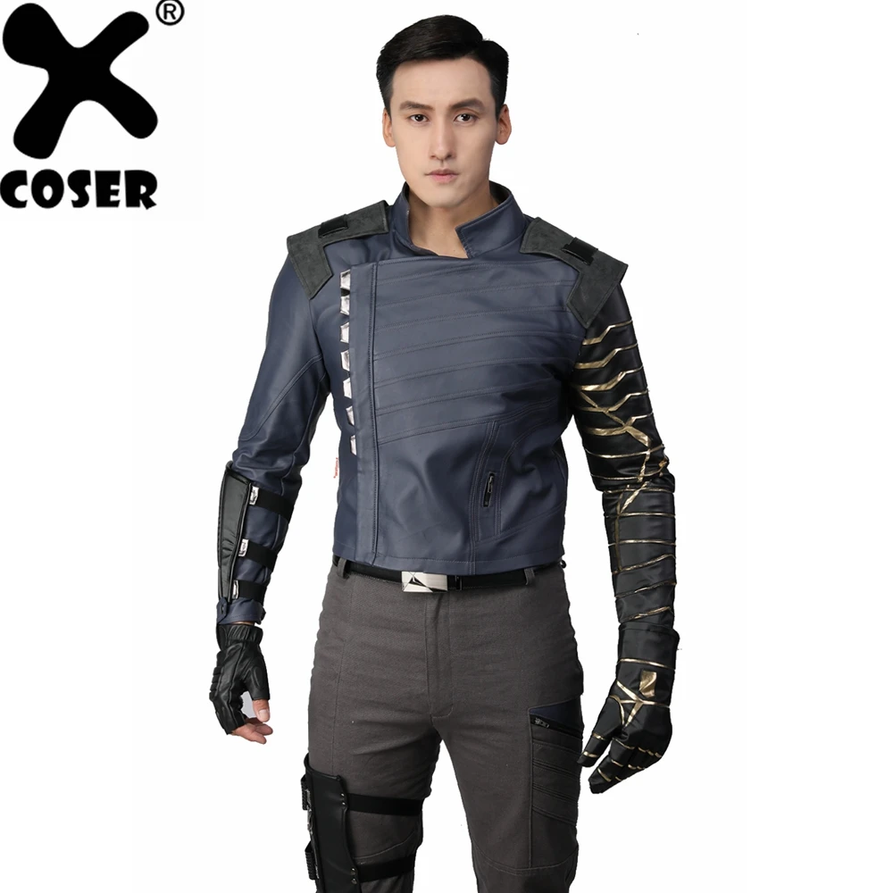 XCOSER Infinity War Косплей Bucky Barnes ПОЛНЫЙ КОМПЛЕКТ Хэллоуин Косплей Костюм для женщин взрослый
