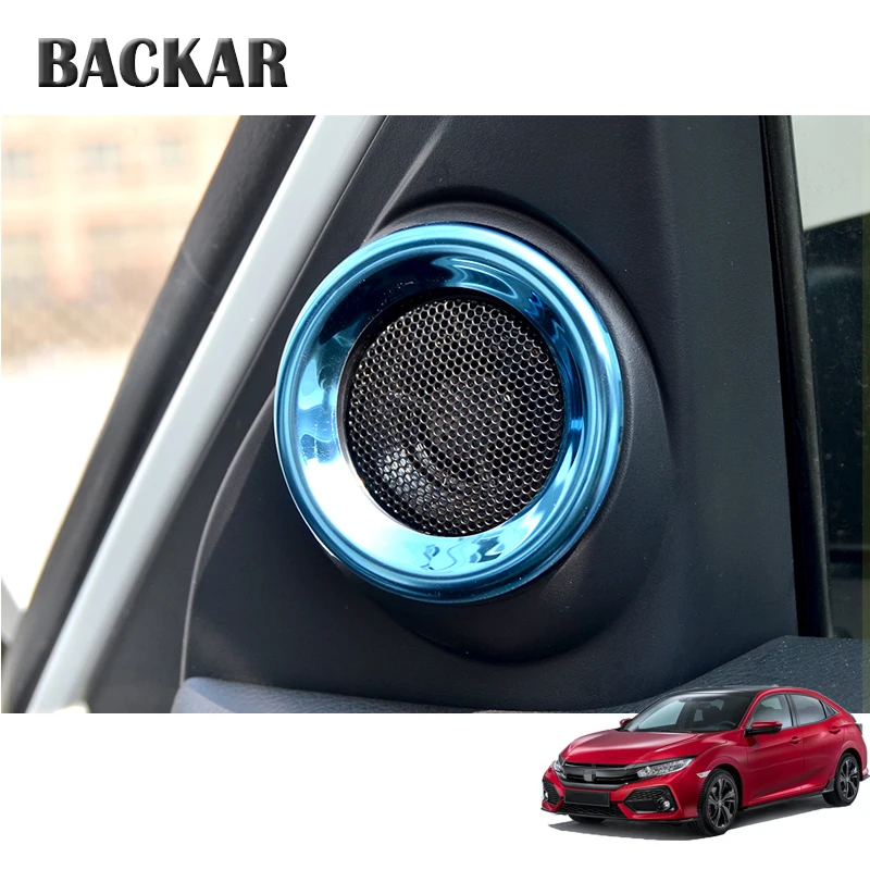 BACKAR автомобильный Стайлинг для Honda Civic 10 2016 2017 нержавеющая сталь аудио кольцо