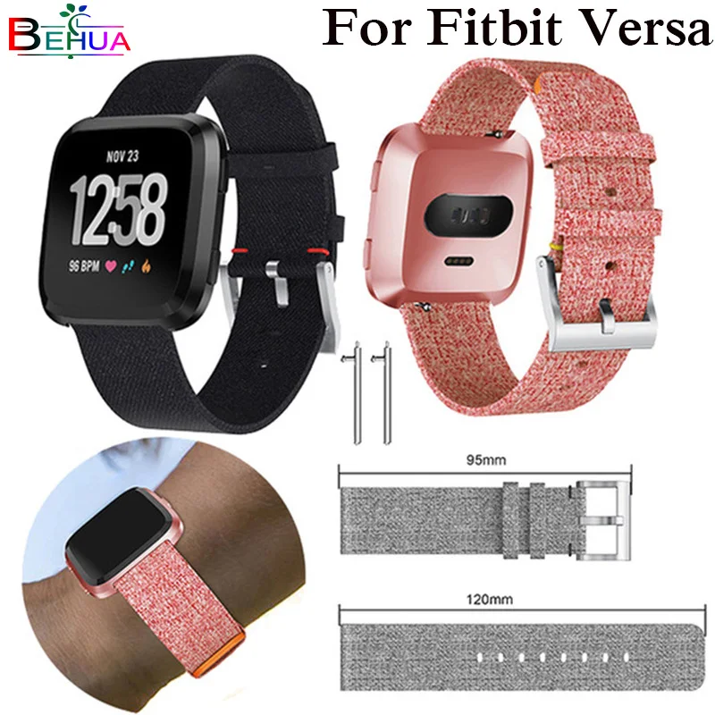 

High Quality For Fitbit Versa Wristband Wrist Strap Smart Watch Band Strap denim Watchband Replacement Smartwatch Band Bracelet