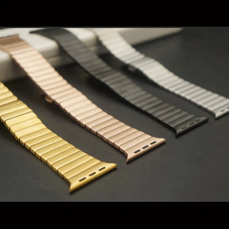Браслет из нержавеющей стали и роскошный металлический ремешок для apple watch All Series