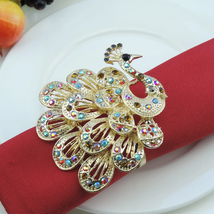 2 шт. кольца для салфеток в виде павлина|napkin rings|peacock napkinspeacock napkin ring |