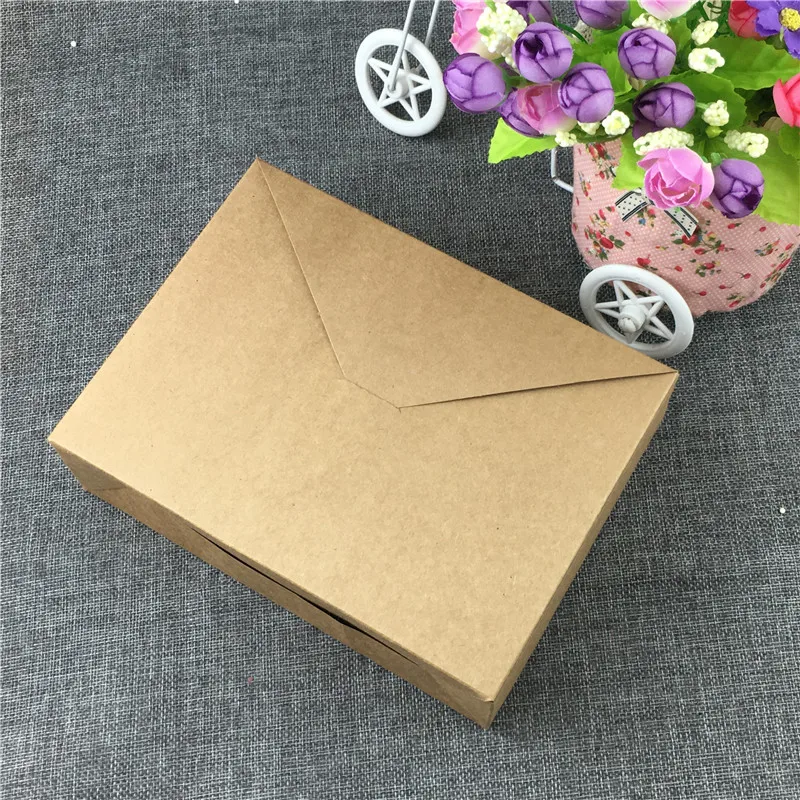 30 шт. натуральная твердая Коричневая Картонная коробка из крафт-бумаги для дня