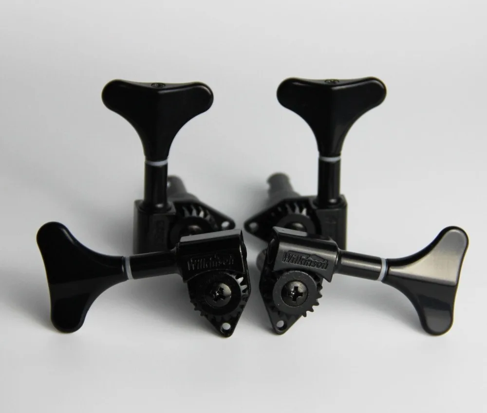 

2R2L Wilkinson WJB-750 Black Bass Guitar Machine Heads Open Gear New