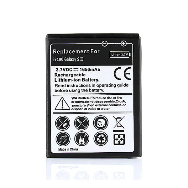 1650mah Мобильный телефон Замена батареи для Samsung Galaxy S2 i9100 GT сотовый Celular Bateria