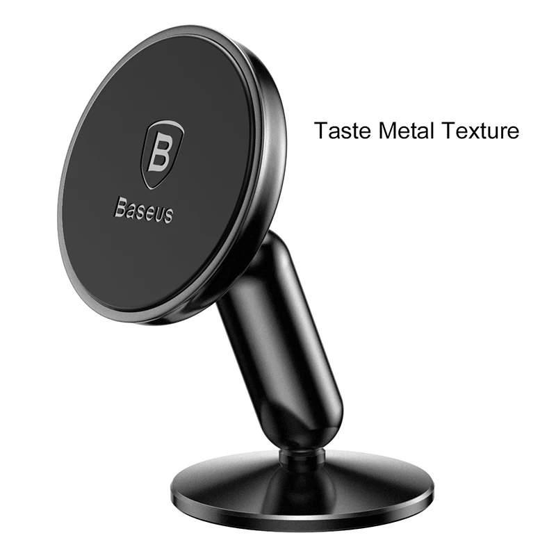 Black Baseus Magnetic Car Phone Holder 360 Degree Rotaion Universal for iPhone 11 X XS Xiaomi Stand Mount Universal Smartphone Support - Цвет: Black