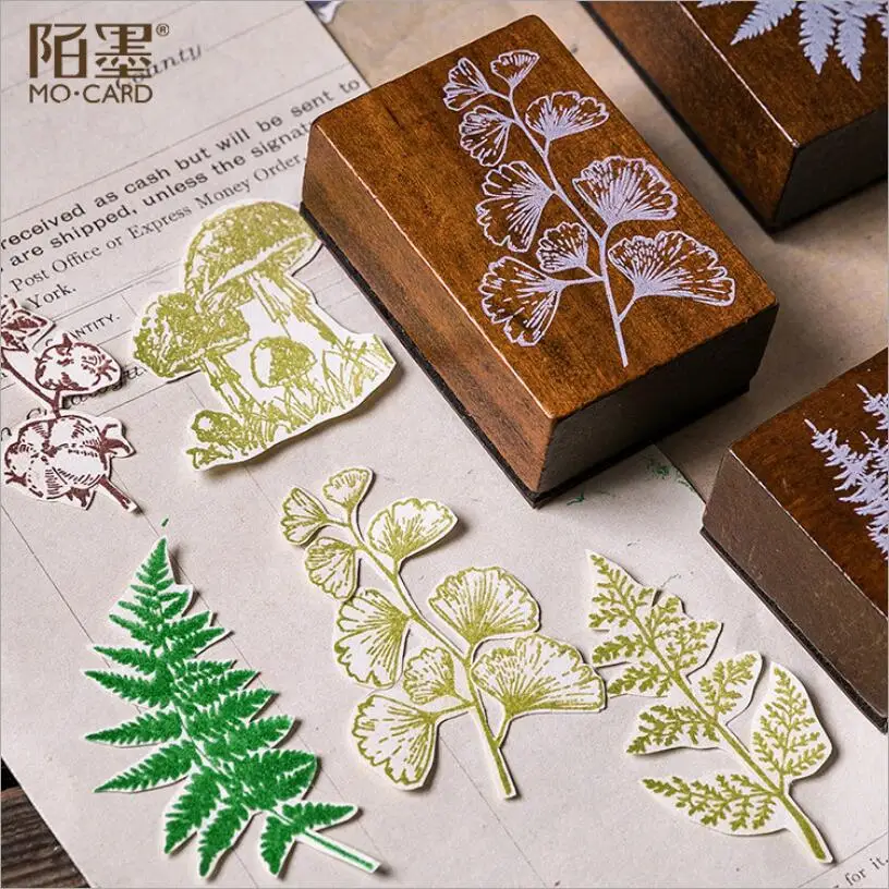 Винтаж лесных культур планеты декоративная печать деревянные и резиновые штампы