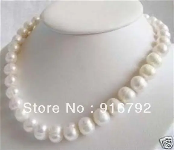 

Genuine Natural 9-10mm cultured White Pearl Necklace 17''