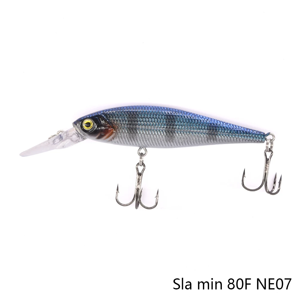Sla min 80F NE07 MAKEBASS 3,15 дюймов/0,33 унций Гольян плавающие бионические жесткие приманки | искусственные рыболовные приманки воблеры рыболовные снасти для форели и т. Д - Цвет: Sla min 80F NE07