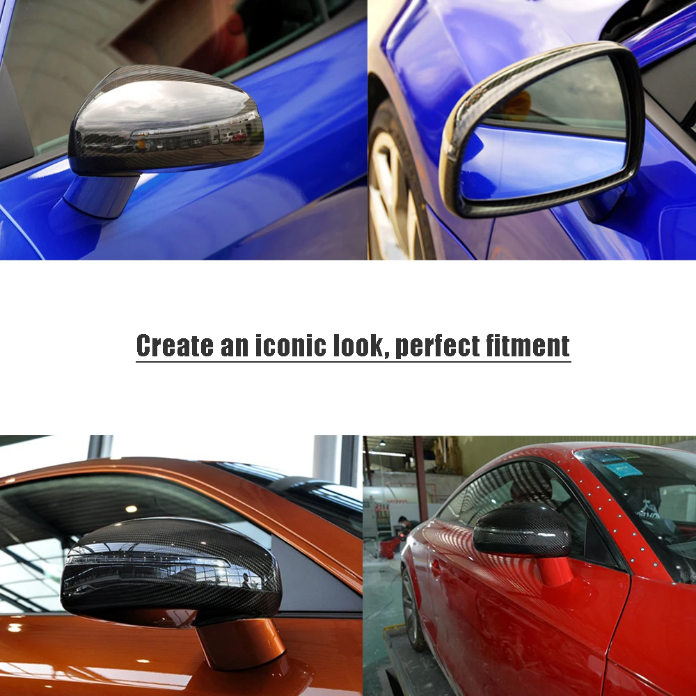Для Audi TT TTS 8J 2008- R8 2007-2011 не углеродное волокно гоночного зеркала заднего вида Замена Стиль