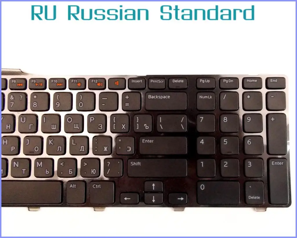 

Russian RU Version Keyboard for Dell NSK-DZ0BQ NSK-DZ0SQ AEGM7U00030 454RX 0454RX V119725AS1 Laptop With Frame