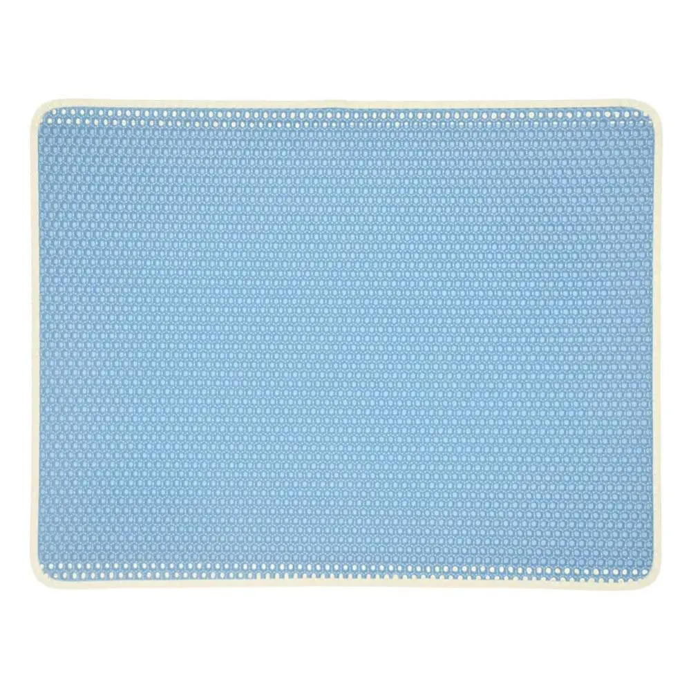 Blue Коврик для кошачьего туалета, Противоскользящий коврик для кошачьего туалета, двухслойный дизайн, Водонепроницаемый Анти-мочи материал, легко чистить коврик - Цвет: Blue