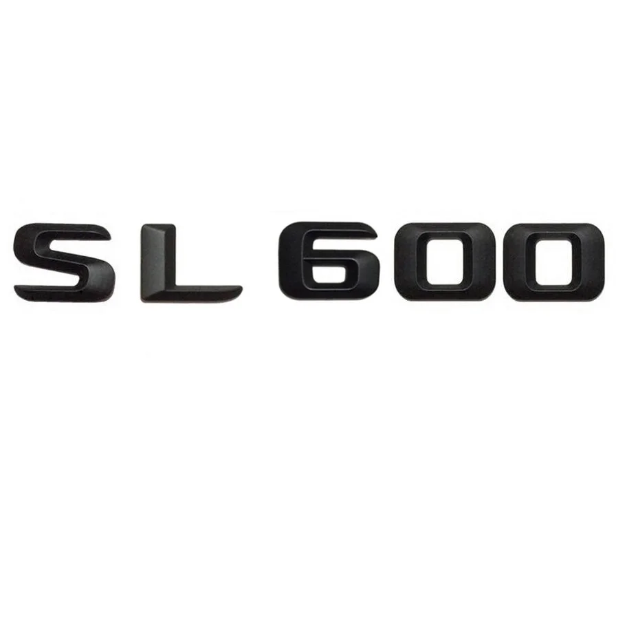 

Matt Black " SL 600 " Car Trunk Rear Letters Words Number Badge Emblem Decal Sticker for Mercedes Benz SL Class SL600
