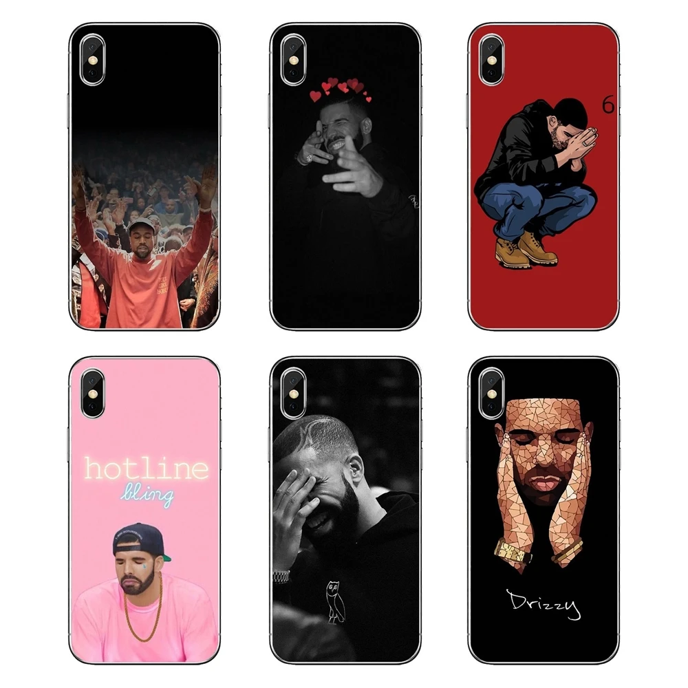 Drake Hotline Bling Soft Transparent Cases Covers For iPod Touch iPhone 4 4S 5 5S 5C SE 6 6S 7 8 X XR XS Plus MAX |