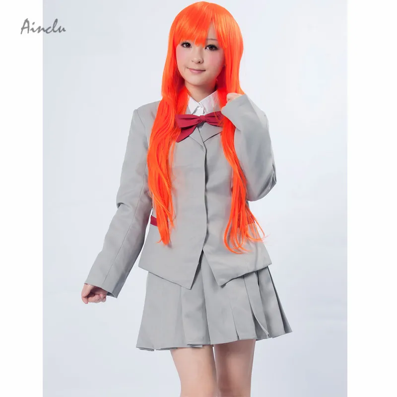Ainclu Бесплатная доставка Аниме продукт Bleach Kuchiki Rukia Школьная форма Косплей Костюм