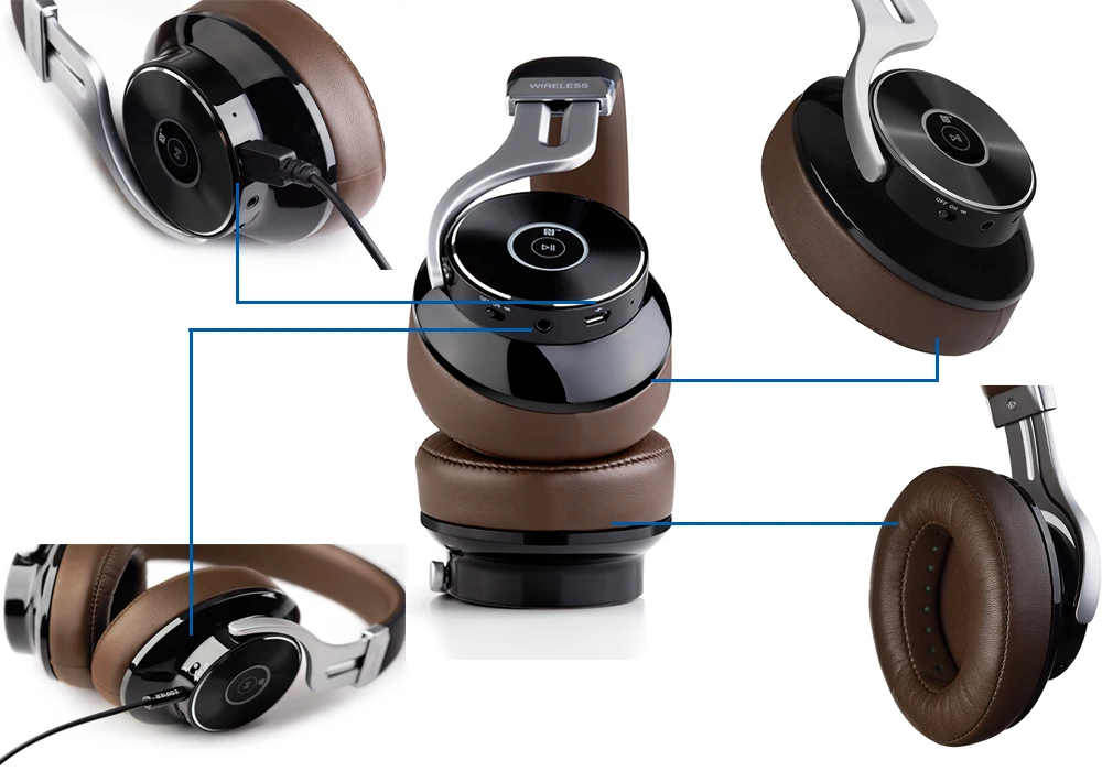 Edifier W855BT/W830BT Беспроводные Bluetooth 4,1 наушники стерео HIFI Беспроводные наушники с микрофоном игровая гарнитура