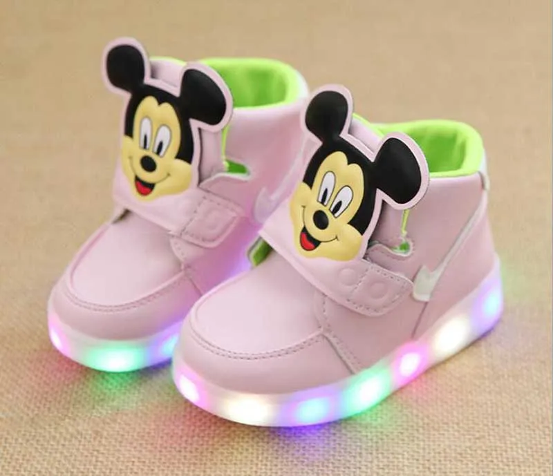2019 светодиодный свет обувь для девочек мода четыре вида изменения цвета открытый