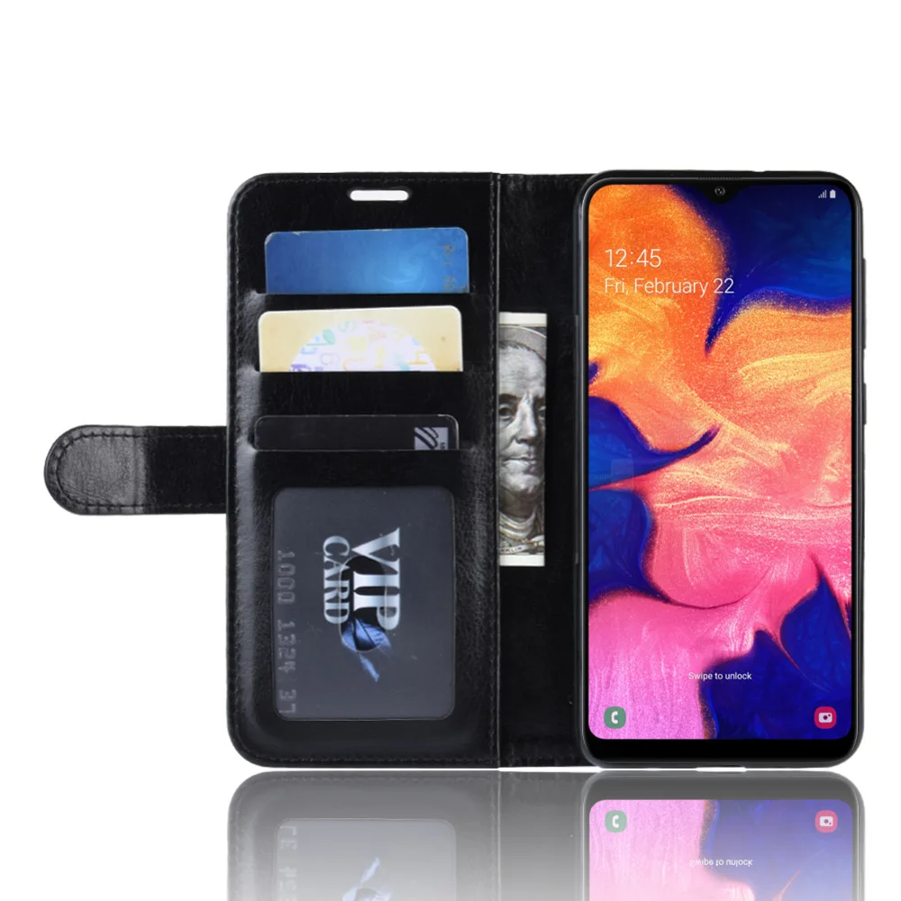 Чехол Cyboris для Samsung Galaxy A10 откидной кобура из искусственной кожи с отделением карт