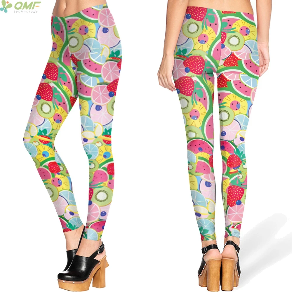 Мультфильм арбуз с фруктовым принтом Карандаш Мода для брюк Повседневное Для