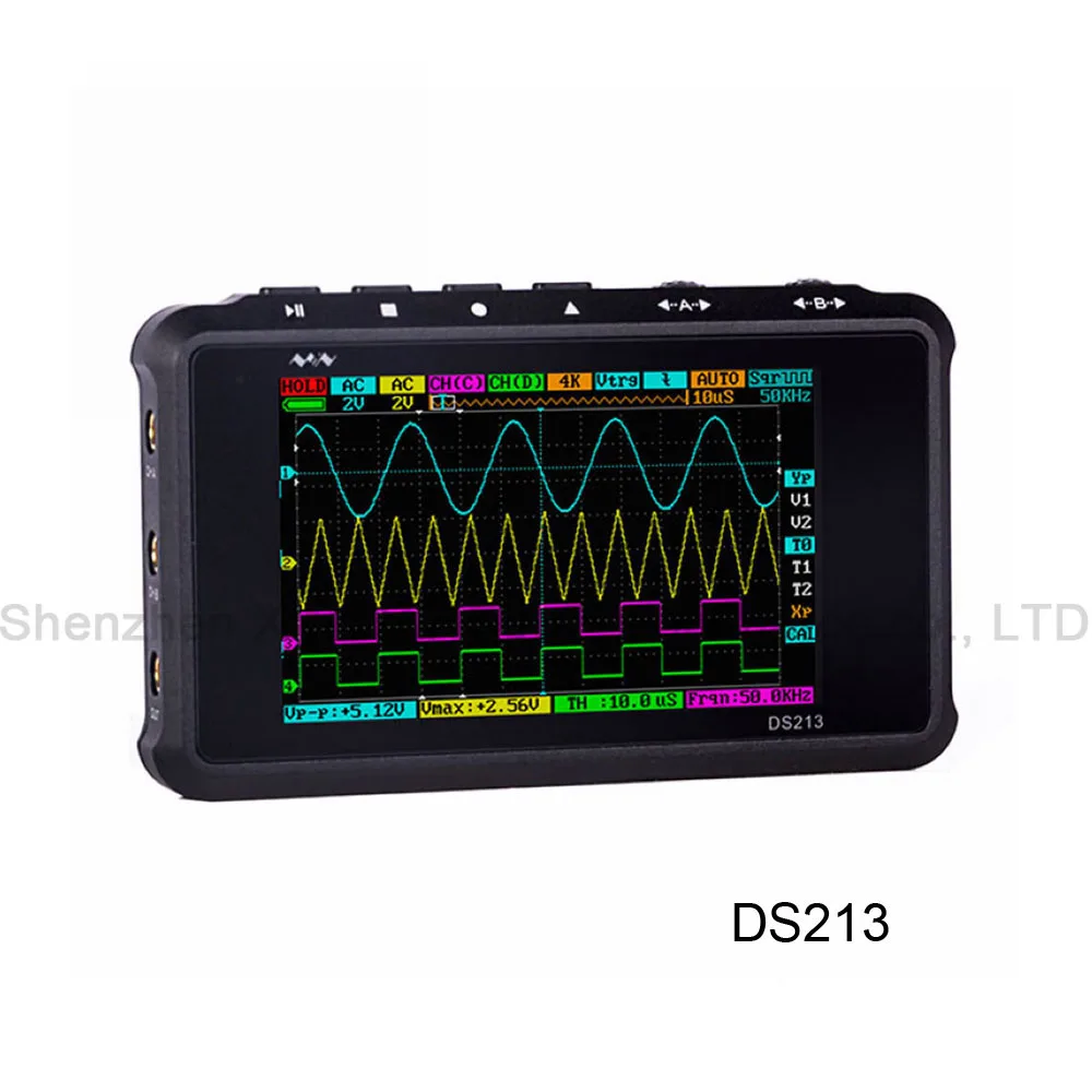 DS213/DS212 Мини Ручной светодиодный дисплей цифровой осциллограф DSO 4 канала 100 мс/с Обновление от DS203 DSO203 DS212 DSO212