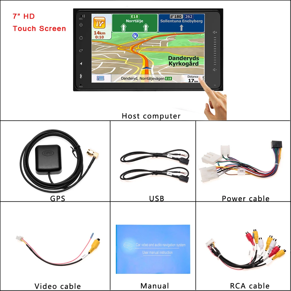 AMPrime 7 &quotдюймов 2 Din мультимедиа для Android плеер HD Сенсорный экран 7001 T автомобильное