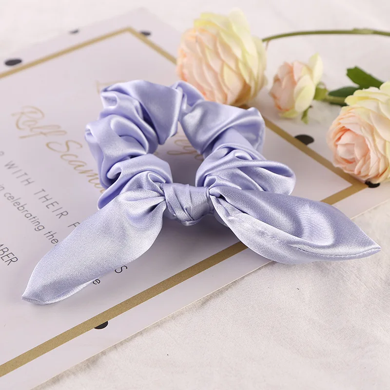 Резинки для волос Modis женские с ушками кролика эластичные шелковые атласные